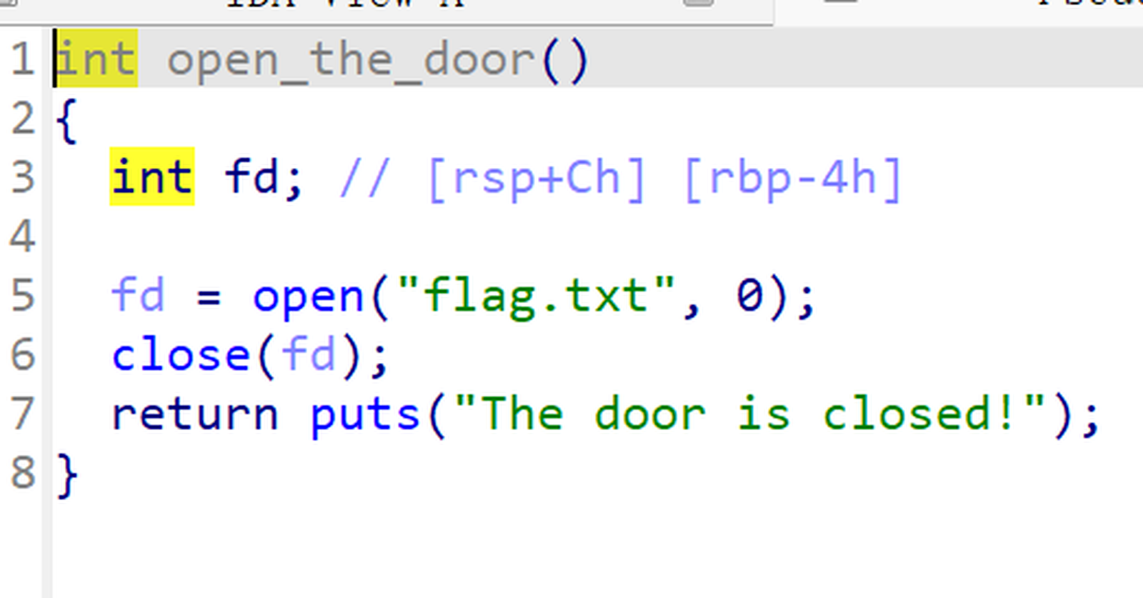 Open the door
